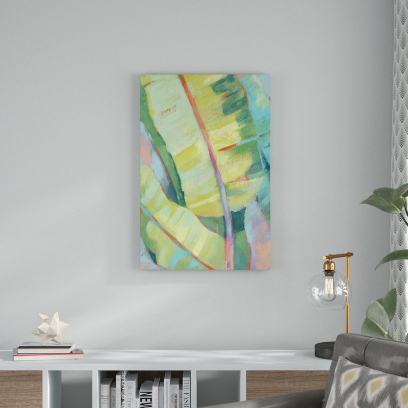 Vibrant Palm Leaves I by Jennifer Goldberger - Painting Print, Wrapped Canvas, 91cm H x 61cm W
