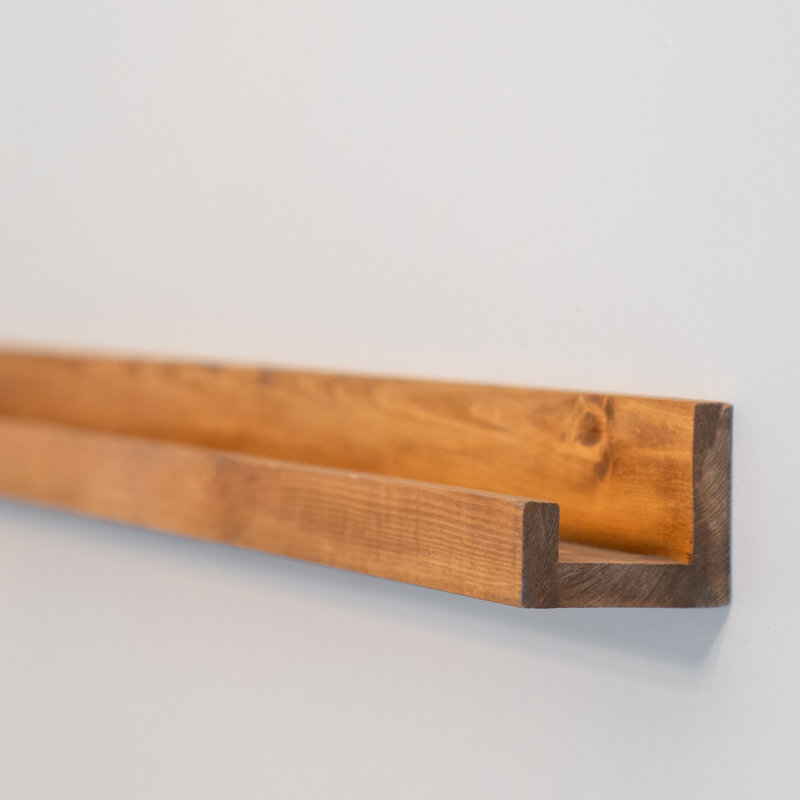 Étagère murale décorative en bois Guynn | 100% bois massif, épaisseur: 0,8 po | Parfait pour la décoration intérieure, l'organisation et la présentation de photos ou d'objets de collection, conception robuste et élégante
