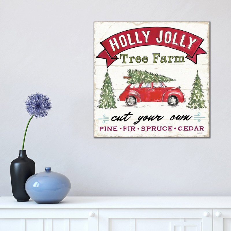 Holiday Signs IV by Anne Tavoletti - Wrapped Canvas Painting, 45.72 cm H x 45.72 cm W x 1.91 cm D
