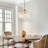 3 - Light Dimmable Glass Bubble Chandeliers