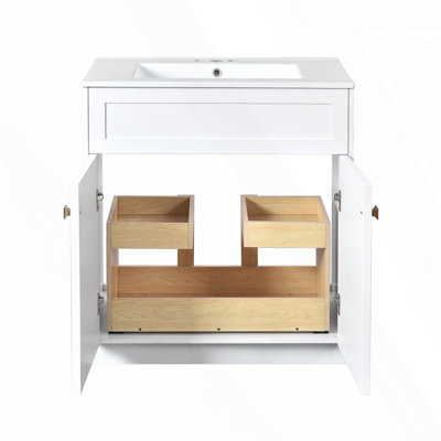30'' Bathroom Vanity with Ceramic Sink