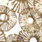 24X2x42" Gold Iron Wall Art