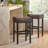 Bonded Leather Backless Bar Stool Set Ideal for Bars, Kitchen Counters and High Tables, Offering Comfort and Style