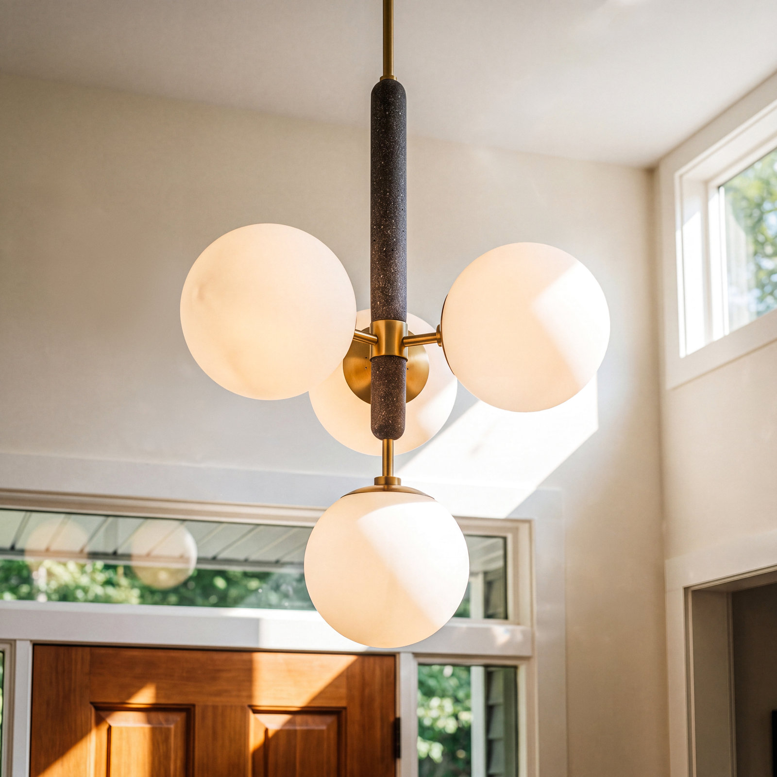 Harley 4-Light Chandelier, Aged Brass