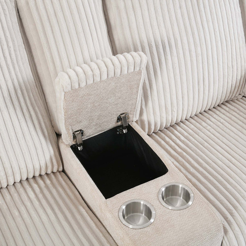 2 Seater Reclining Sofa, Beige