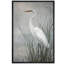 «White Egret in Tall Reeds» par Water, reproduction d'art sur toile encadrée dans la chambre principale-794457083-794457080