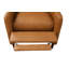 Fauteuil inclinable Mid-Century moderne avec pieds fuselés et tissu en lin-811904083