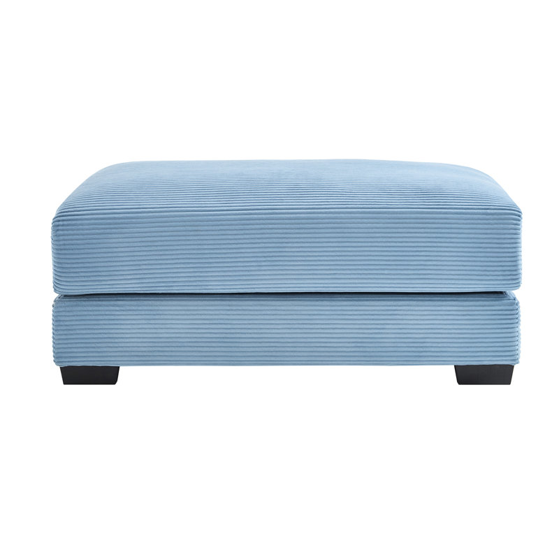 28 po Velours côtelé bleu: tissu doux avec coussins en velours côtelé ergonomiques et flexibles, base, mobile