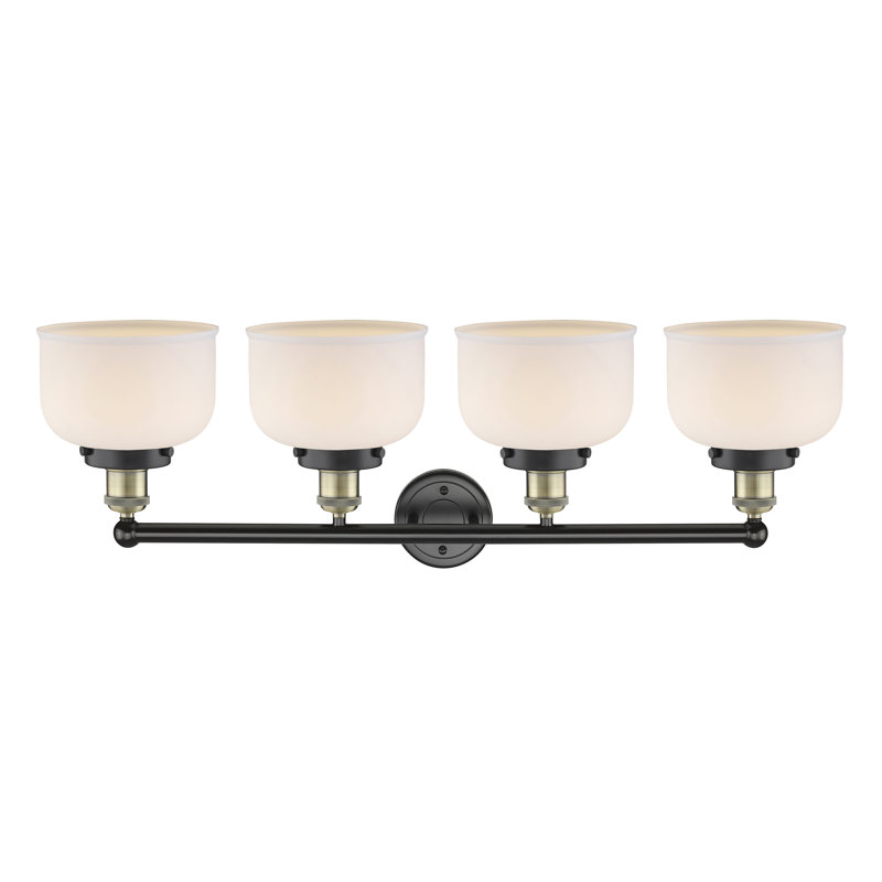 Annagene 4 - Light Dimmable Vanity Light, Black Antique Brass, Matte White