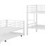 Lit superposé simple en métal avec lit gigogne-914362582