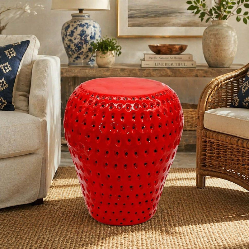 Strawberry Fruit Stool,Outdoor Side Table