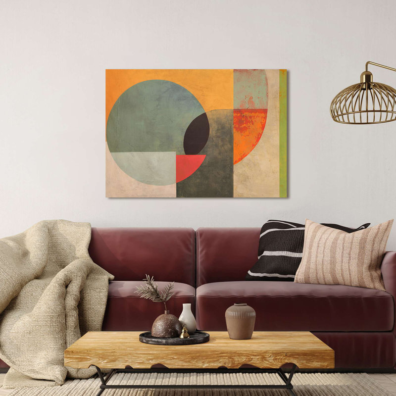 Geometric And Minimal Composition: From Dusk Till Dawn by Sonne Taylor - Wrapped Canvas Print, 70cm H x 100cm W