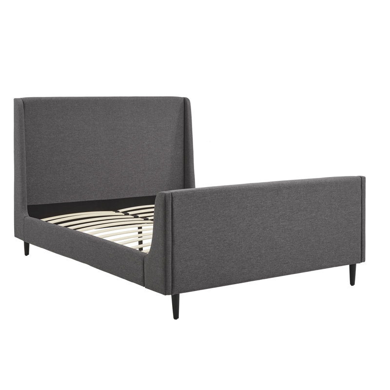 Antoinette Upholstered Wingback Bed, Full/Double