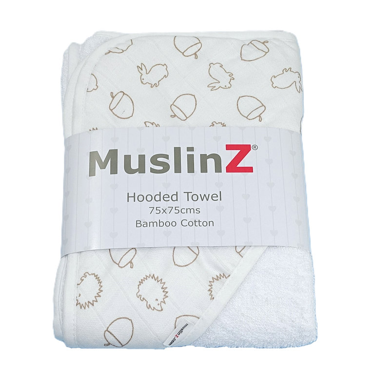 Bath Towel Single, Brown Rabbit Acorn