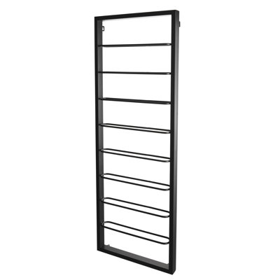 Surya Wall Mounted Wine Bottle Rack in Black