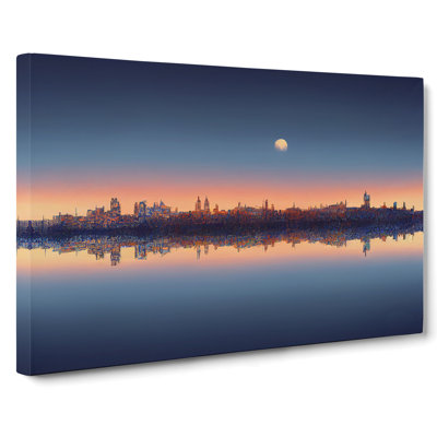 Stimulating Skyscraper Skyline - Wrapped Canvas
