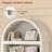 81" Tall Arched Cabinets, Bookcase with Storage, Antique White-1914341188