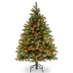 WELLFOR Remote Control Tree 5-ft Pre-lit Flocked Artificial