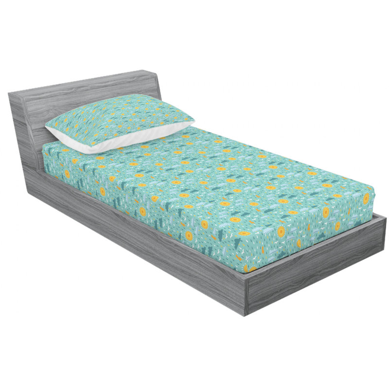 Microfiber Sheet Set, Twin Sheet Set with Fitted Sheet
