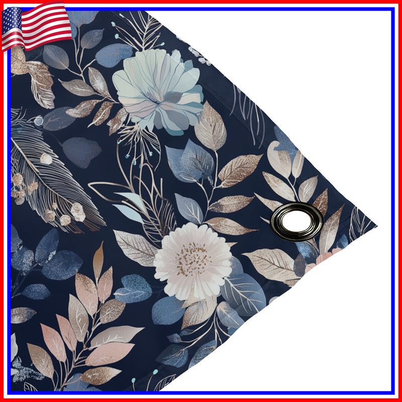 Tapisserie murale florale - Décoration murale nature, H 68 po x l 80 po avec 4 œillets