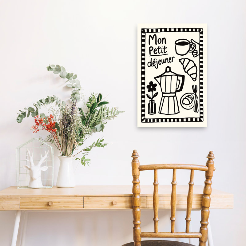 Art mural français matin, H 24 po x l 16 po