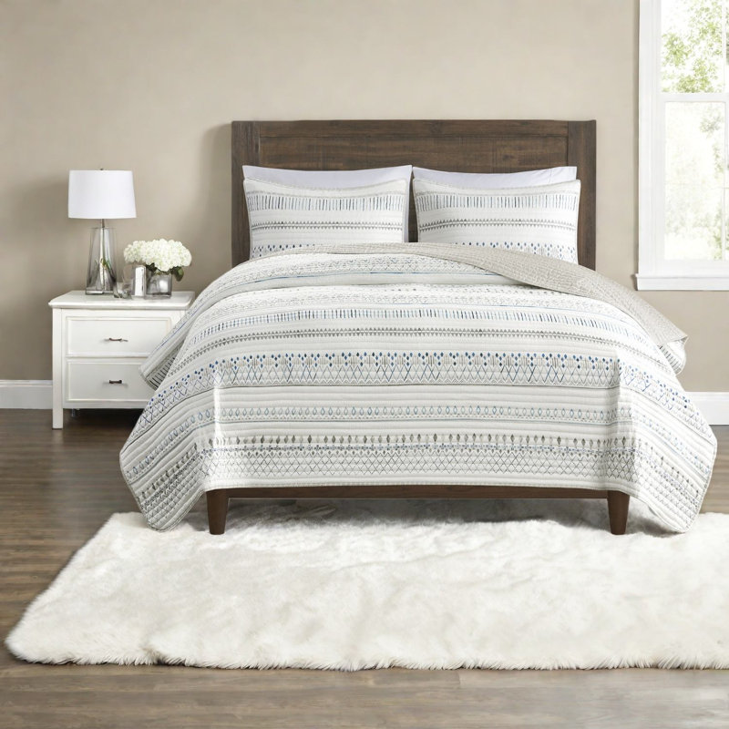 Piece Bedding Sets, Reversible Polyester Quilt, Southwest Style, Full Queen