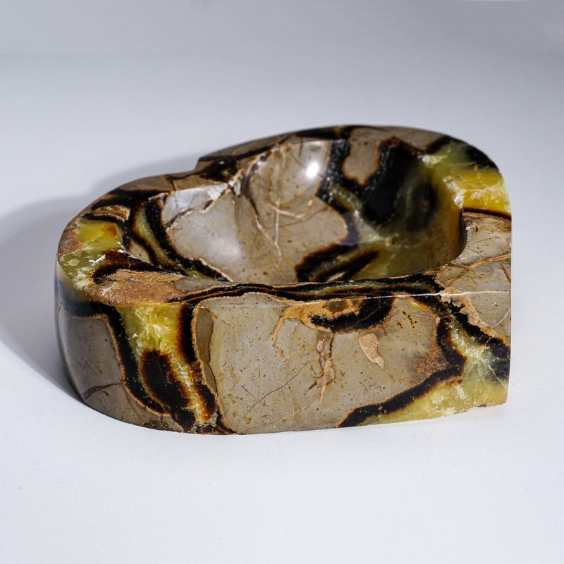 Polished Septarian Heart Shaped Dish (2.8 Lbs)