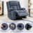 Swivel Rocker Recliner Rocking Chair With Cup Holder-2014004657