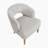 Helena 26" Modern & Contemporary Accent Chair with Velvet Fabric Upholstery, Light Walnut Solid Wood Legs, Foam over Pocket Coils-945040491