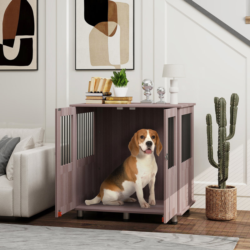 Furniture Style Crate with 2 Doors, 75cm H x 85cm W x 55cm D