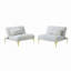 Tissu convertible futon avec pieds en métal-1245795774