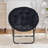 Sima Pack of 2 Faux Fur Saucer Chair Folding Chair, Soft Lounge Chair w/Metal Frame for Bedroom, Living Room-1943230478