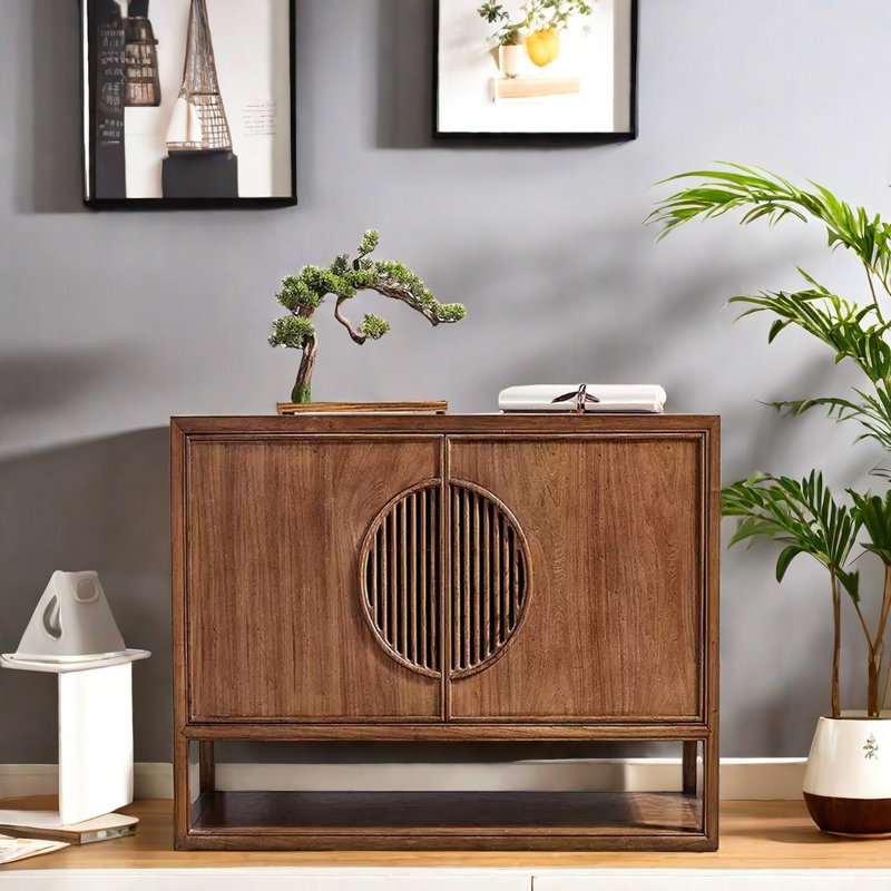 Simple Zen Solid Wood Accent Cabinet