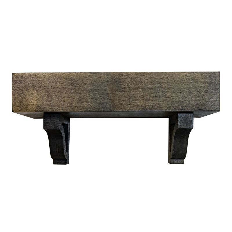 Tablettes flottantes en peuplier avec corbeaux, H 11 po x l 39 po x P 4 po