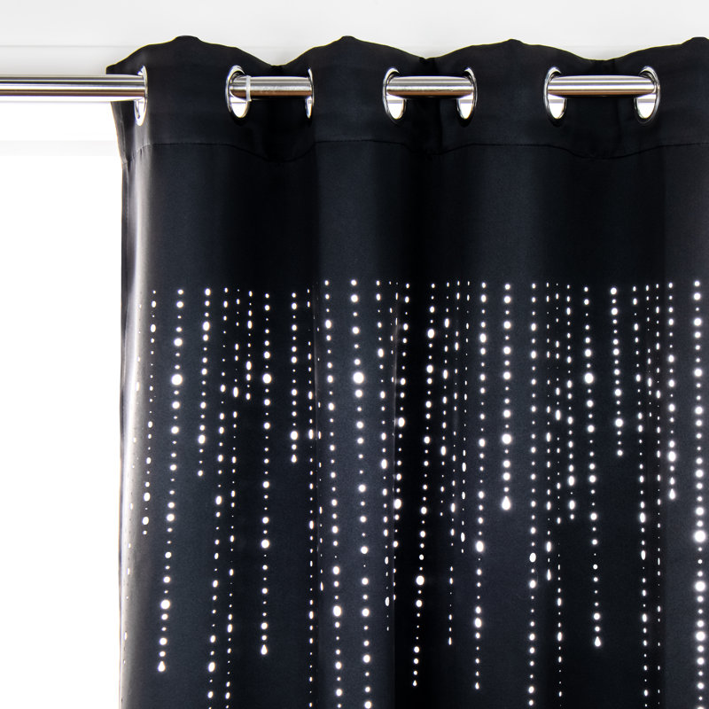 Rideau en polyester, Noir