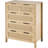 4 Drawer Rattan Dresser, Boho Dresser, Rattan Chest of Drawers with Spacious Storage, Natural Rattan Dresser