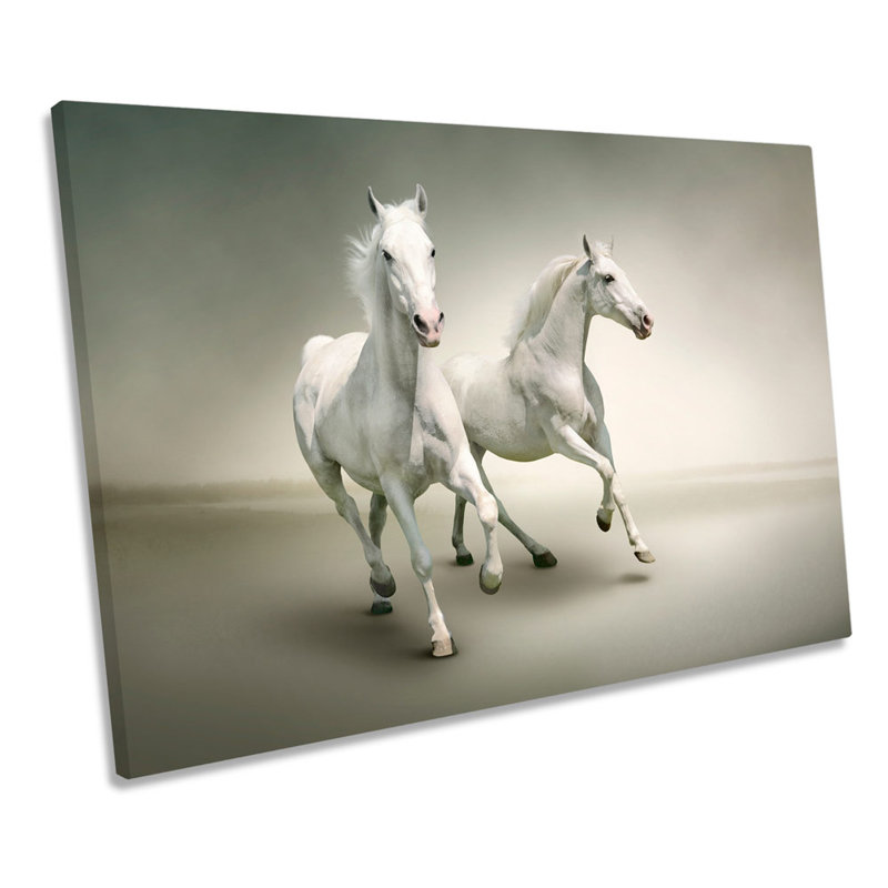 Galloping Horses - Wrapped Canvas Art Prints, 91.4cm H x 137.2cm W