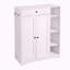 Range-chaussures autoportant avec 2 portes à volets, rangement pour chaussures étroit dans le vestibule avec tablette de rangement réglable et tiroir supérieur, armoire à chaussures moderne et mince