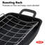 OXO Black Steel Open Roaster with U rack 15"x10.5"x2.25"