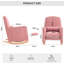 Rocking Chair Nursery with Adjustable Footrest and High Backrest-177397107