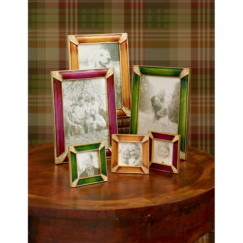 Leland Pavé Corner Metal Picture Frame, Topaz