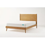 Cohron Acacia Wood Platform Bed with Splayed Legs
