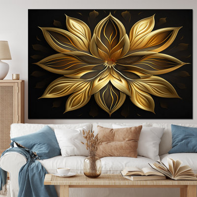 «Glamourous Lily On Black I», art mural sur toile Lily