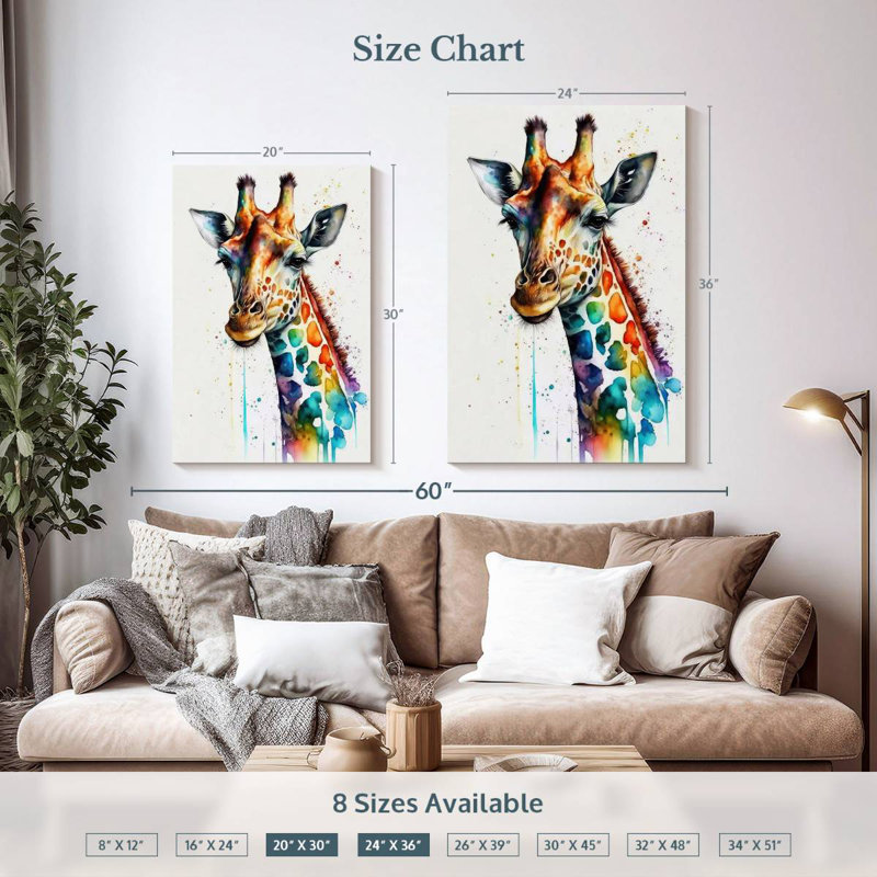 Girafe Brampt, H 36 po x l 24 po