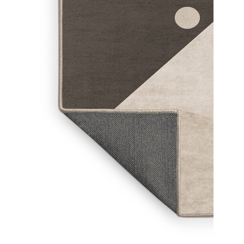 Tapis gris doux et moelleux de butball minimaliste Emmert, 8 x 10
