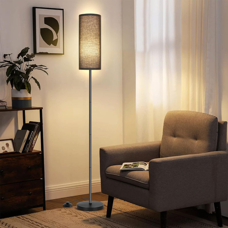 Lampe sur pied mate 61,5 po Imke, Noir