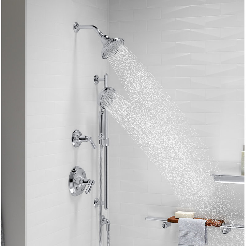 , 1.75 gpm Bancroft 1.75 gpm Multifunction Showerhead with Katalyst Air-Induction Technology, Vibrant Polished Brass