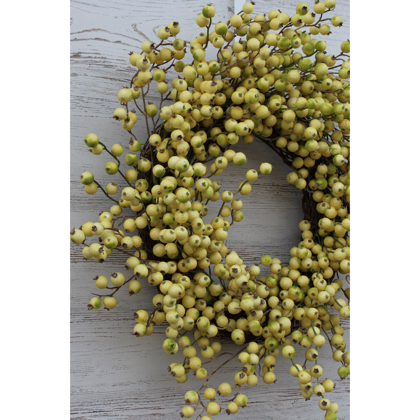 Spring Gooseberry Wreath, 28" H x 28" W x 6" D, Green