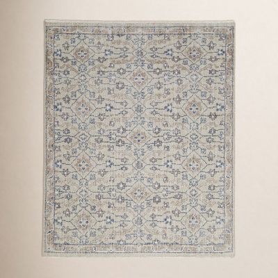 Hand-Woven Floral Rug