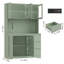 Garde-manger 70,9 po avec lumières DEL et station de charge, tablette à micro-ondes Satavia-587336469